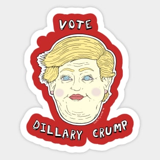 VOTE CRUMP 2016! (DARK COLORS) T-SHIRT Sticker